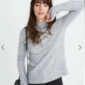 Madewell heather speckle turtleneck sweater